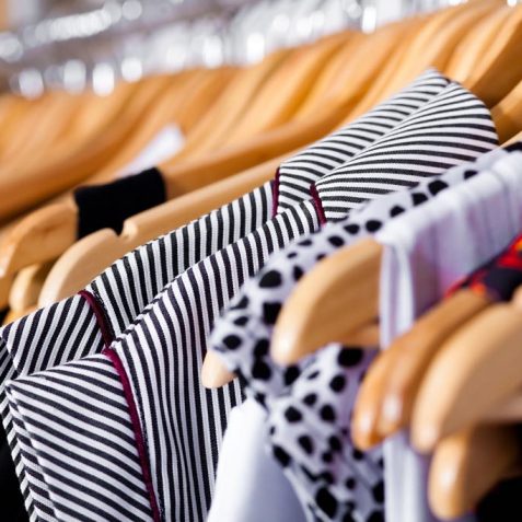 Multi-coloured wardrobe showcase, for sale, closeup view